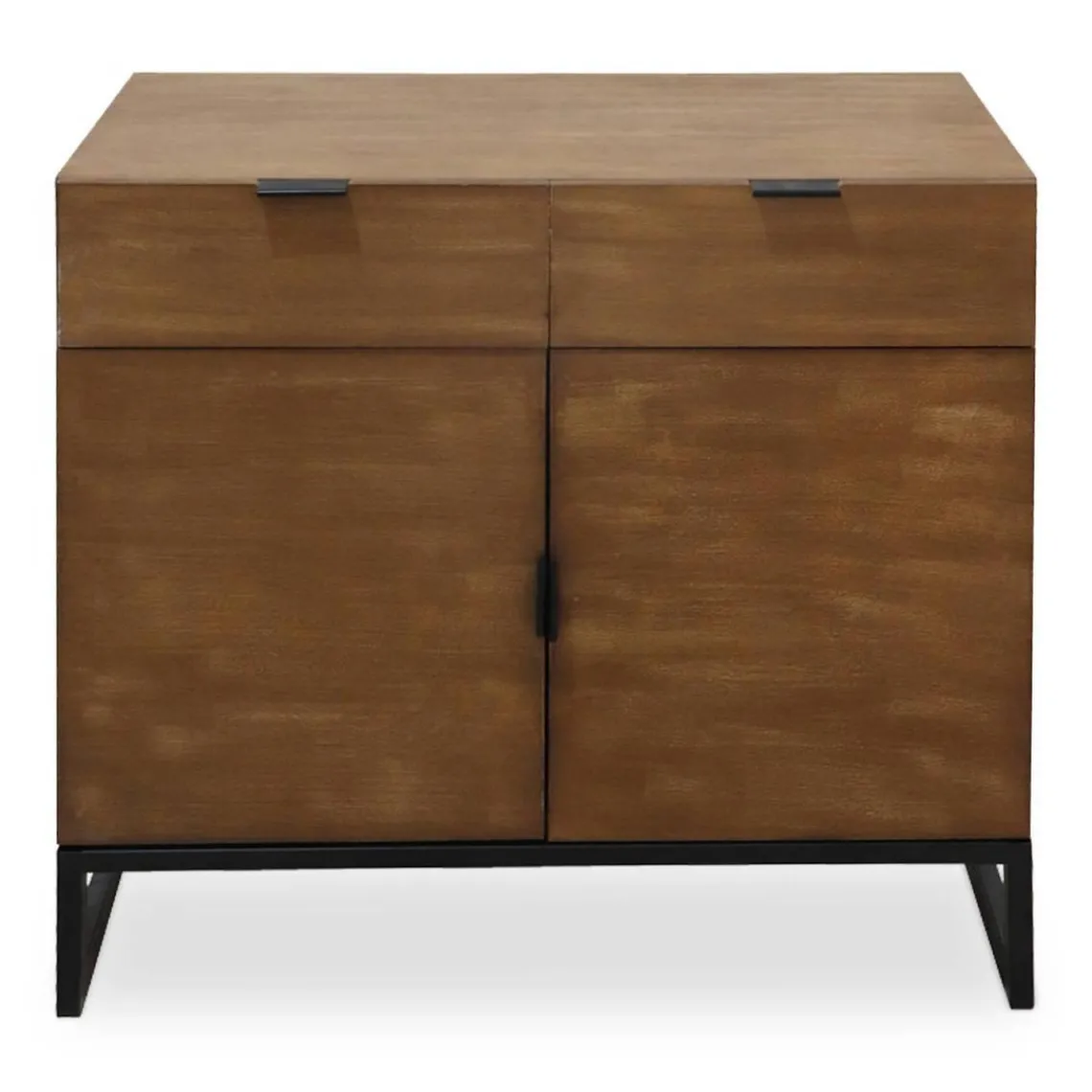 3S. x Home Commode 2 tiroirs et 2 portes battantes Panara Chêne Clair Best