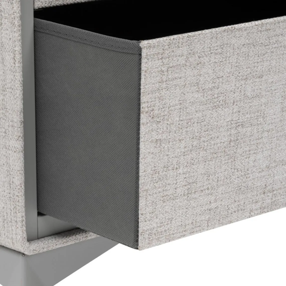 3S. x Home Commode 2 tiroirs Granite gris Best