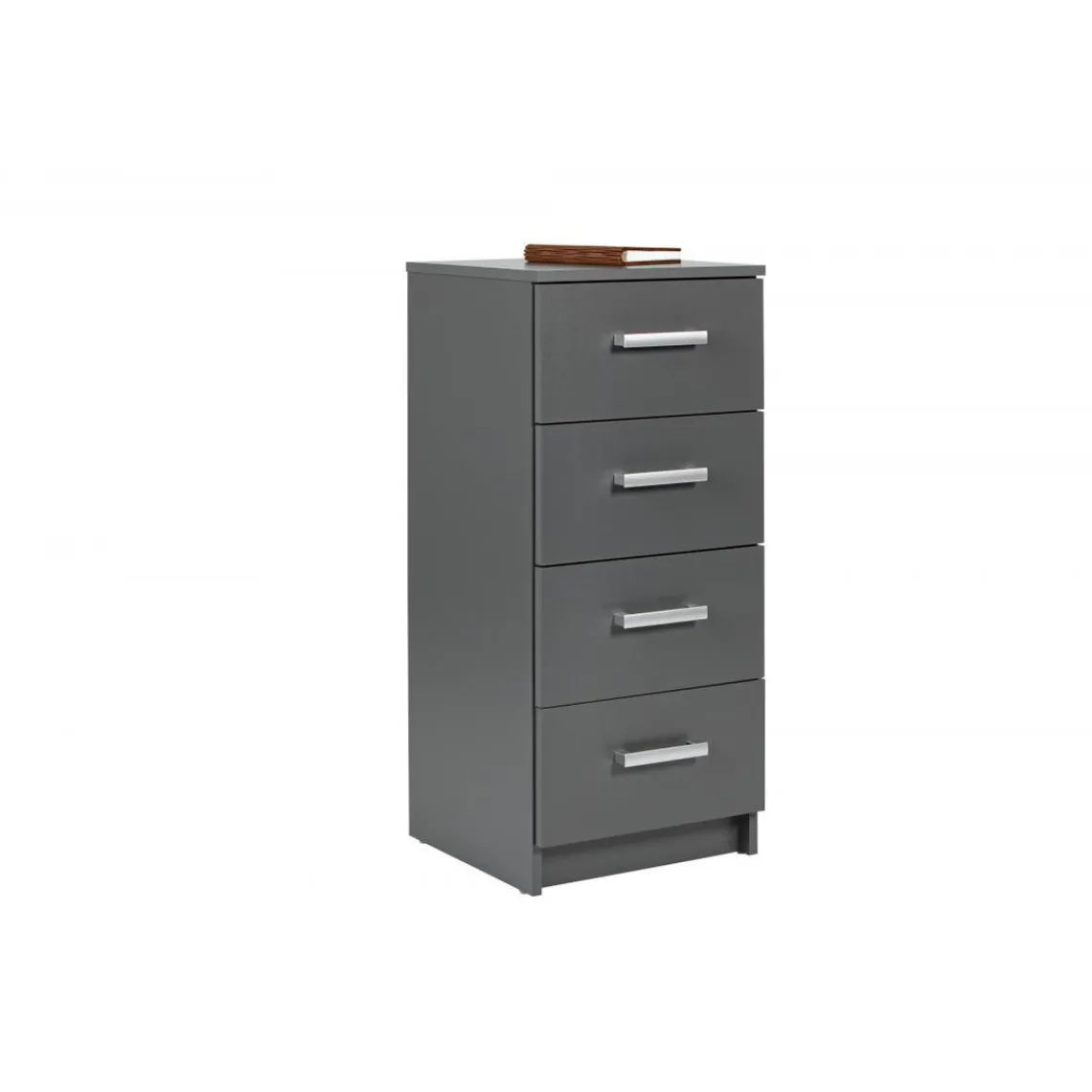 3S. x Home Commode 4 Tiroirs Gris Graphite ELENZIO