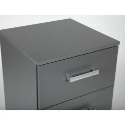 3S. x Home Commode 4 Tiroirs Gris Graphite ELENZIO