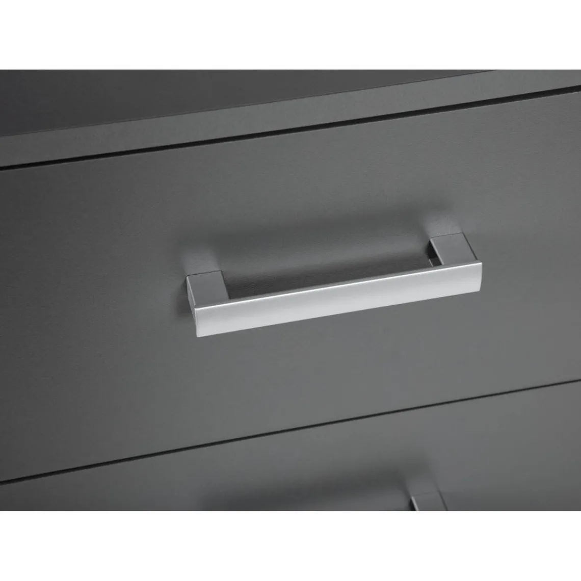 3S. x Home Commode 4 Tiroirs Gris Graphite ELENZIO