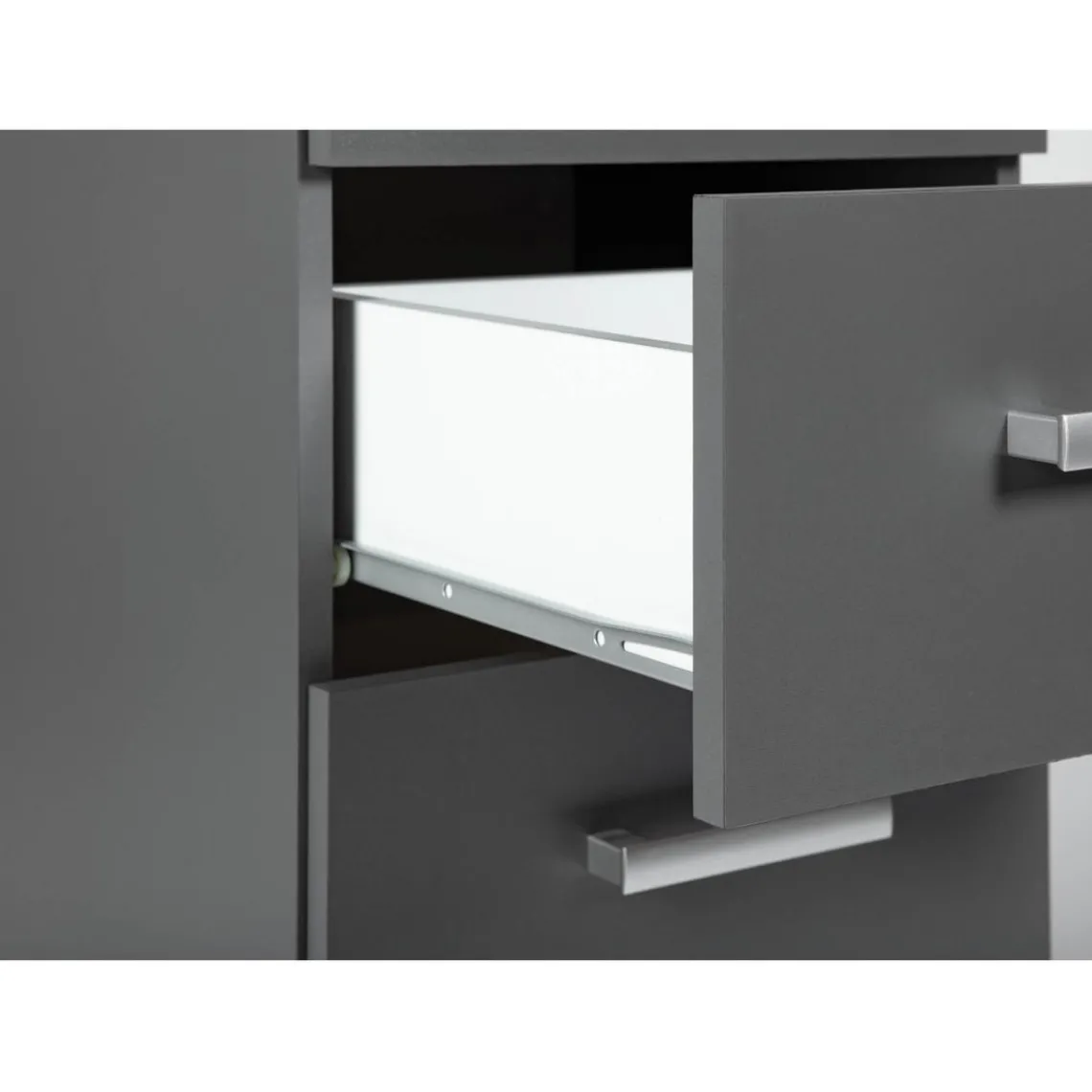 3S. x Home Commode 4 Tiroirs Gris Graphite ELENZIO