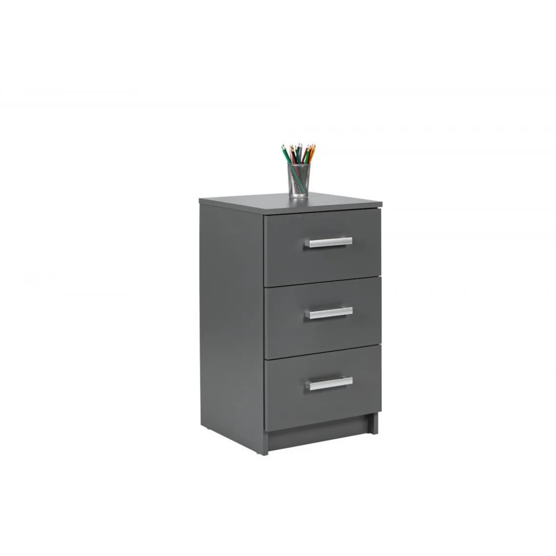 3S. x Home Commode 3 Tiroirs Gris Graphite ELENZIO Best
