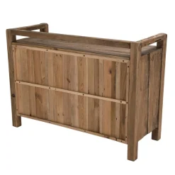 Macabane Commode ANDRIAN 2 Tiroirs Bois Pin Recyclé New