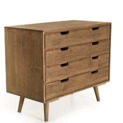 Macabane Commode ANDY Scandi Bois 4 Tiroirs Sapin