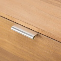 Nordlys Commode Chambre Scandinave Bois 3 Tiroirs Rangement Marron Outlet