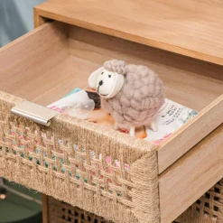 Nordlys Commode Chiffonnier Scandinave en Bois 3 Tiroirs Bois Marron Outlet