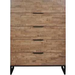 3S. x Home Commode Chêne Clair avec 5 tiroirs FEELY Online