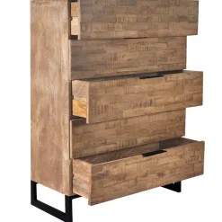 3S. x Home Commode Chêne Clair avec 5 tiroirs FEELY Online