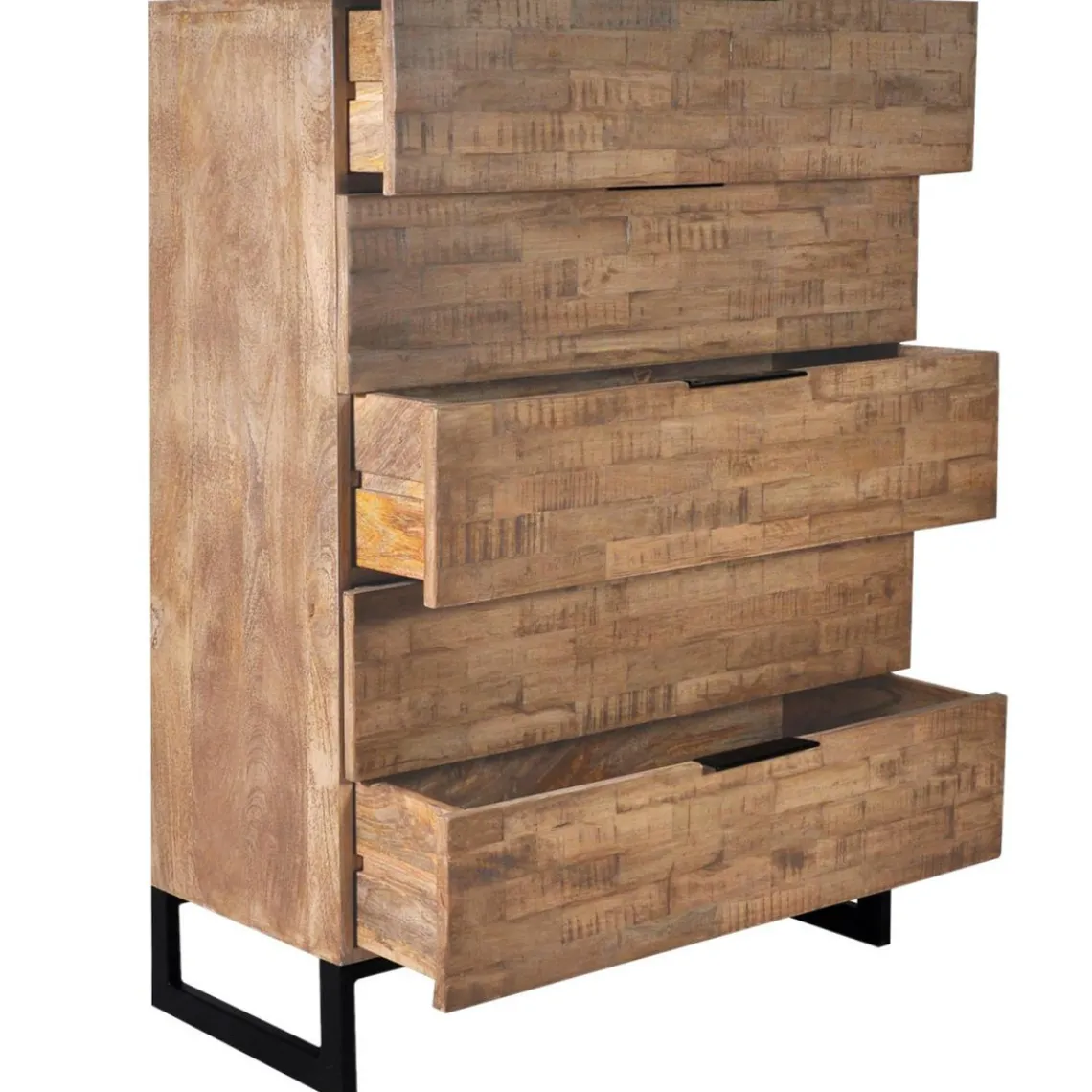 3S. x Home Commode Chêne Clair avec 5 tiroirs FEELY Online