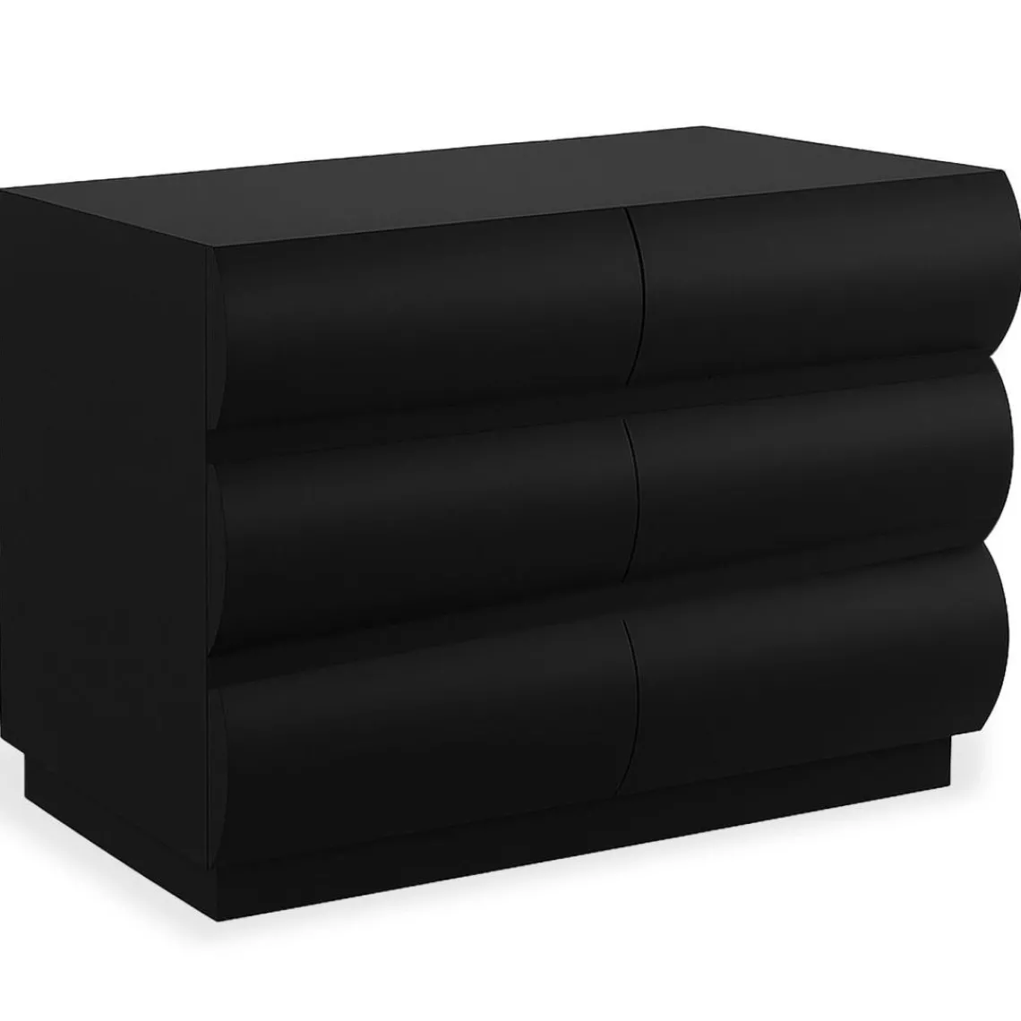 3S. x Home Commode design 6 tiroirs arrondis Mezade Noir Clearance