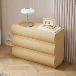 3S. x Home Commode design 6 tiroirs arrondis Mezade Beige Discount