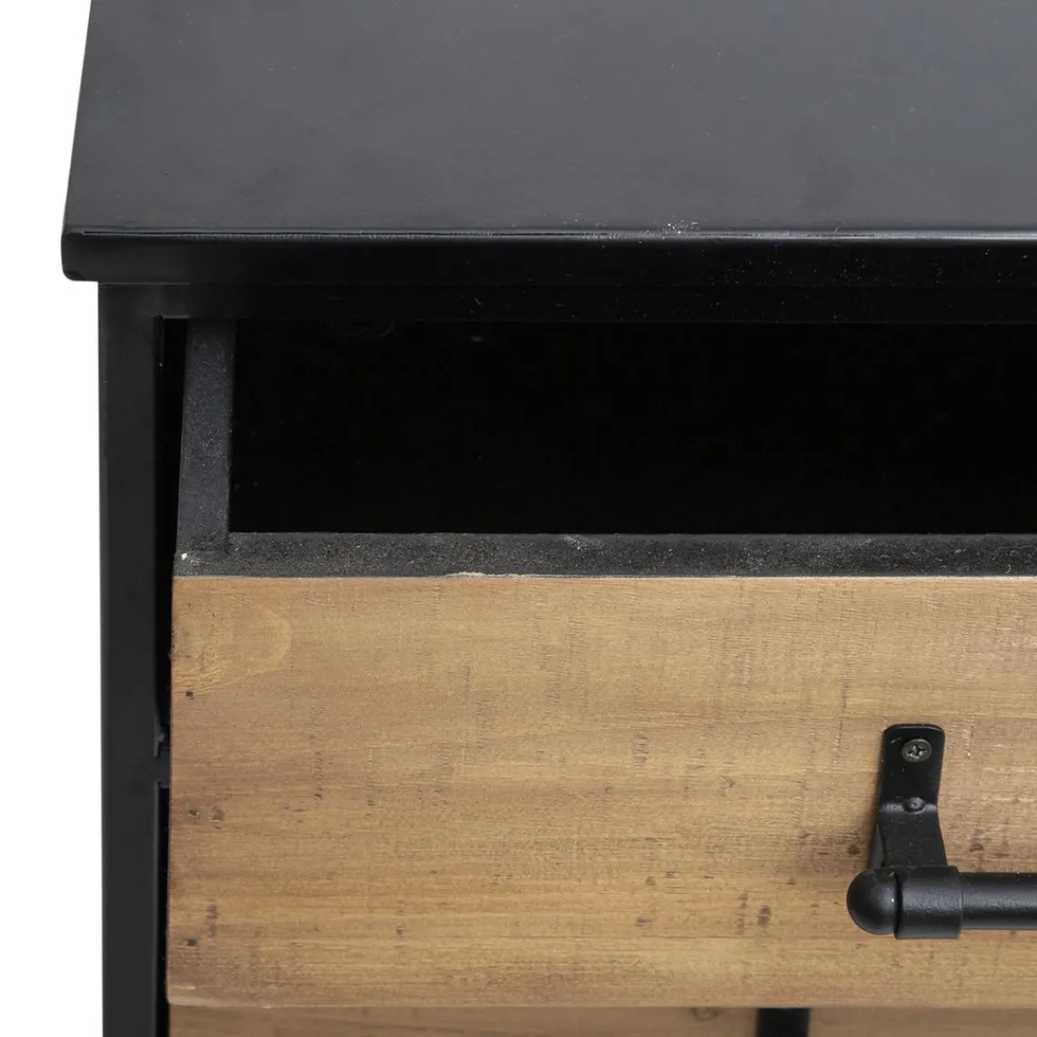 3S. x Home Commode Double 10 Tiroirs Baris Noir