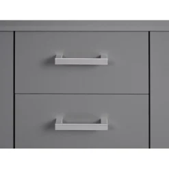 3S. x Home Commode ELENZIO gris 2 portes 4 tiroirs Hot