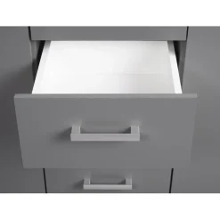 3S. x Home Commode ELENZIO gris 2 portes 4 tiroirs Hot