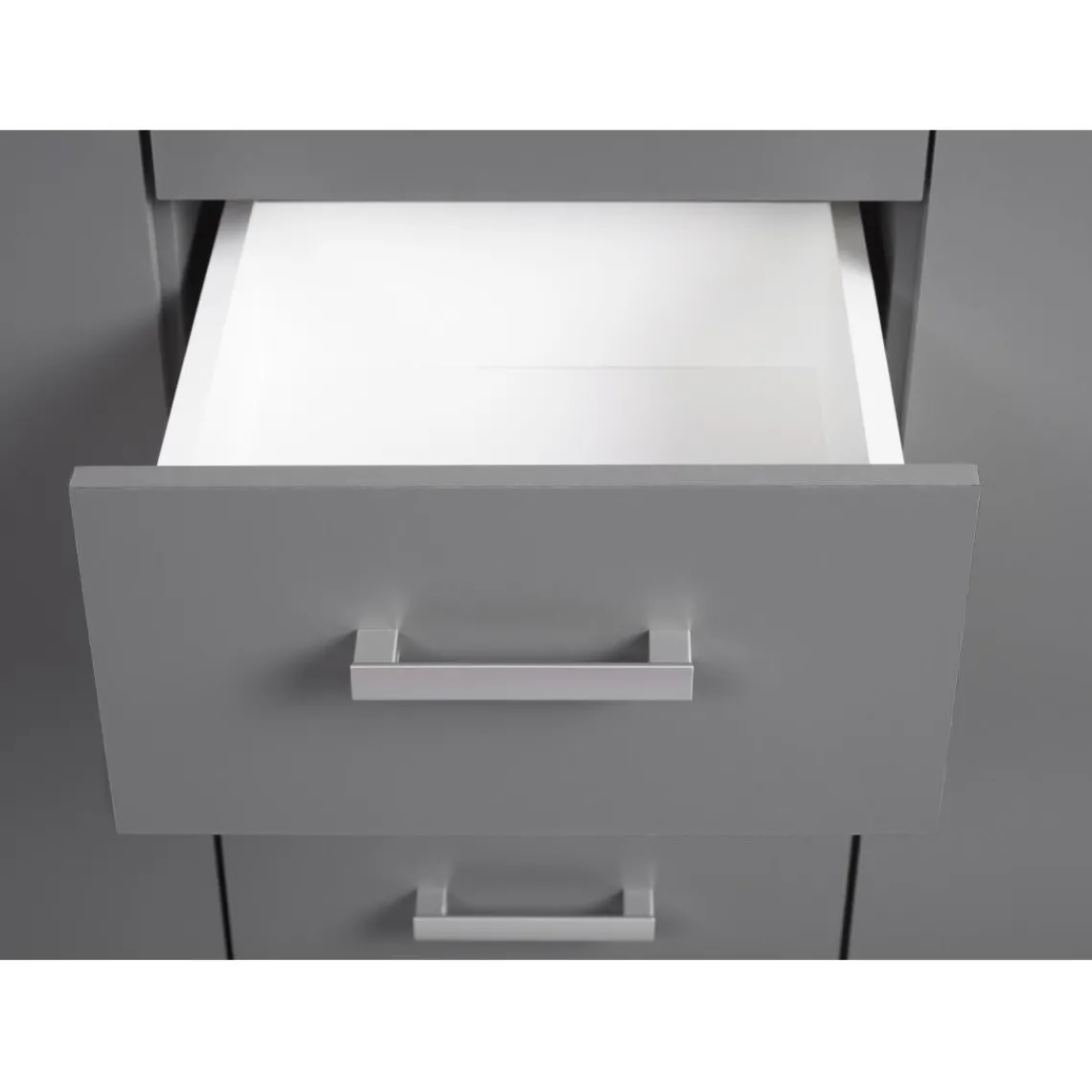 3S. x Home Commode ELENZIO gris 2 portes 4 tiroirs Hot