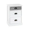 3S. x Home commode en bois massif laqué blanc avec 3 tiroirs Online