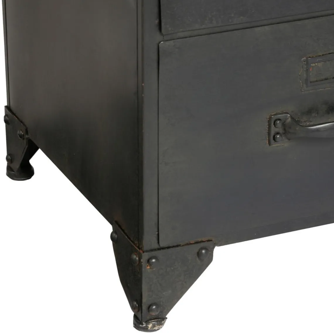 3S. x Home Commode en métal noir Sale