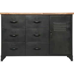 3S. x Home Commode en métal noir Sale