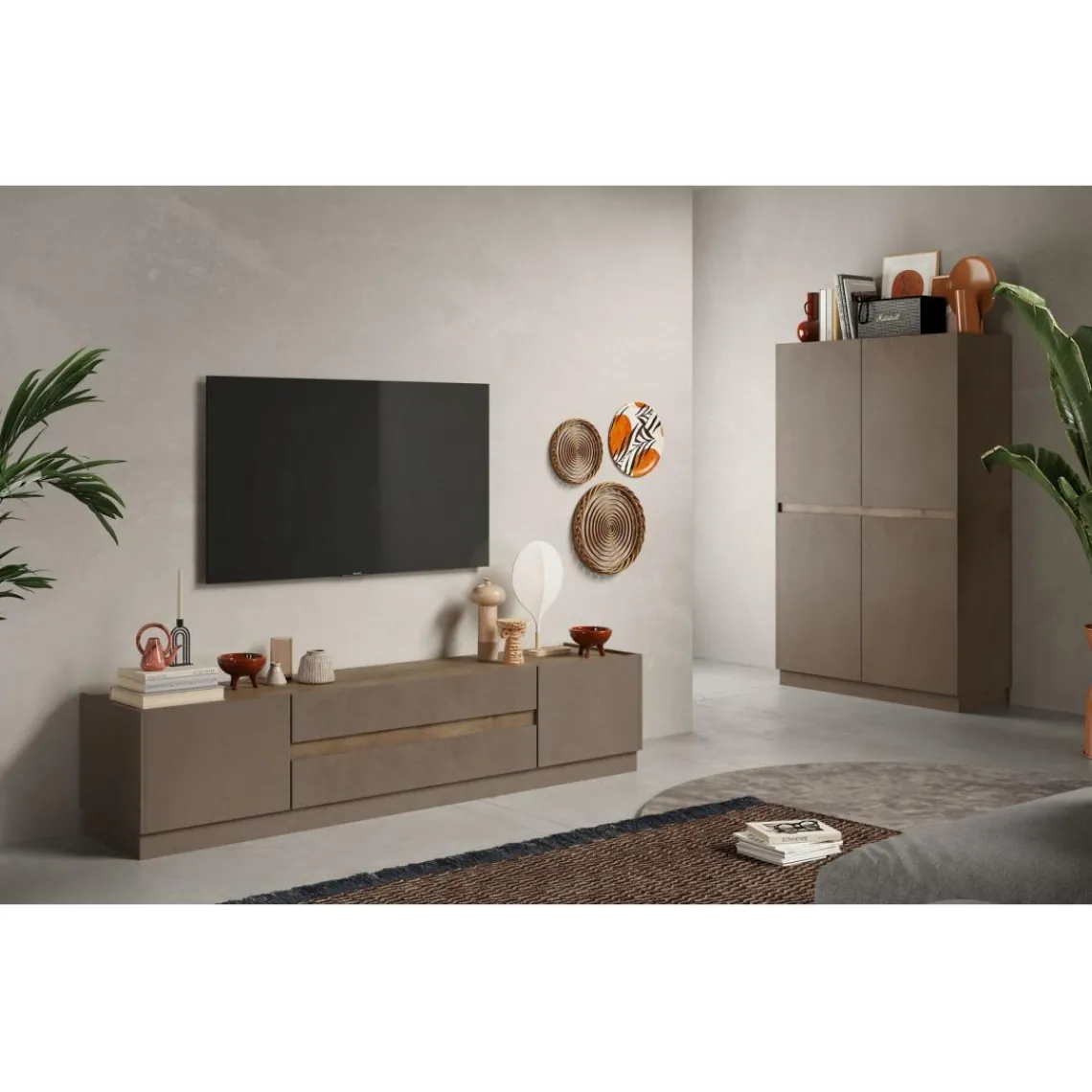 3S. x Home Commode FANTASY 4 portes panneaux de particules New