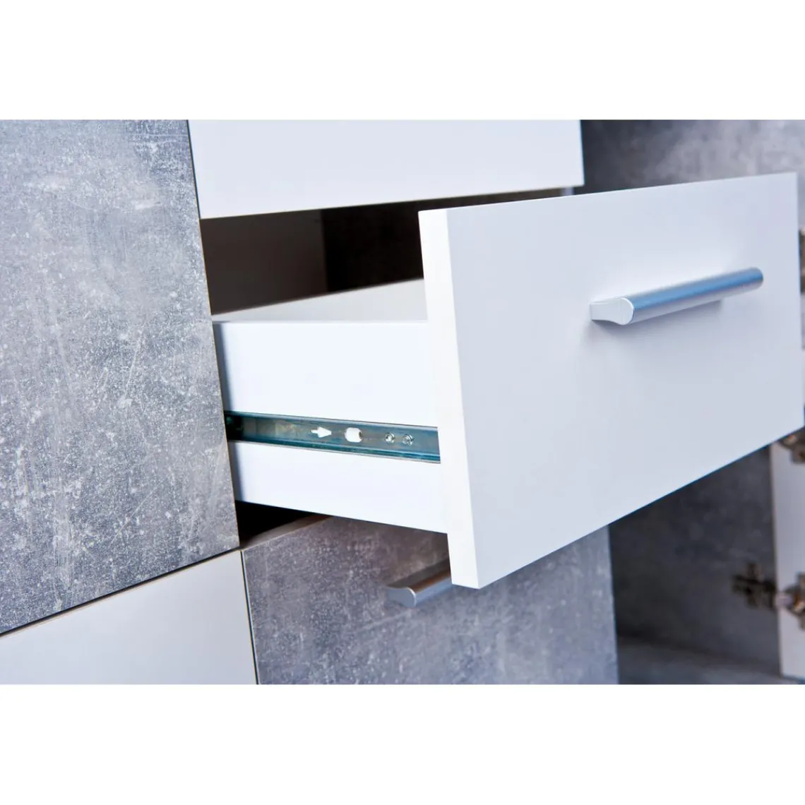 3S. x Home Commode gris 5 portes RUGIUS New