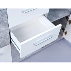 3S. x Home Commode gris 5 portes RUGIUS New