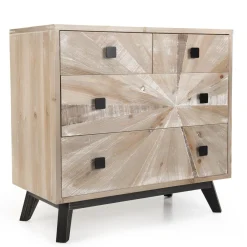 Macabane Commode MANDY Scandi 4 Tiroirs New