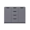 3S. x Home Commode SILENZIA 2 portes & 4 tiroirs gris Outlet