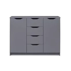 3S. x Home Commode SILENZIA 2 portes & 4 tiroirs gris Outlet