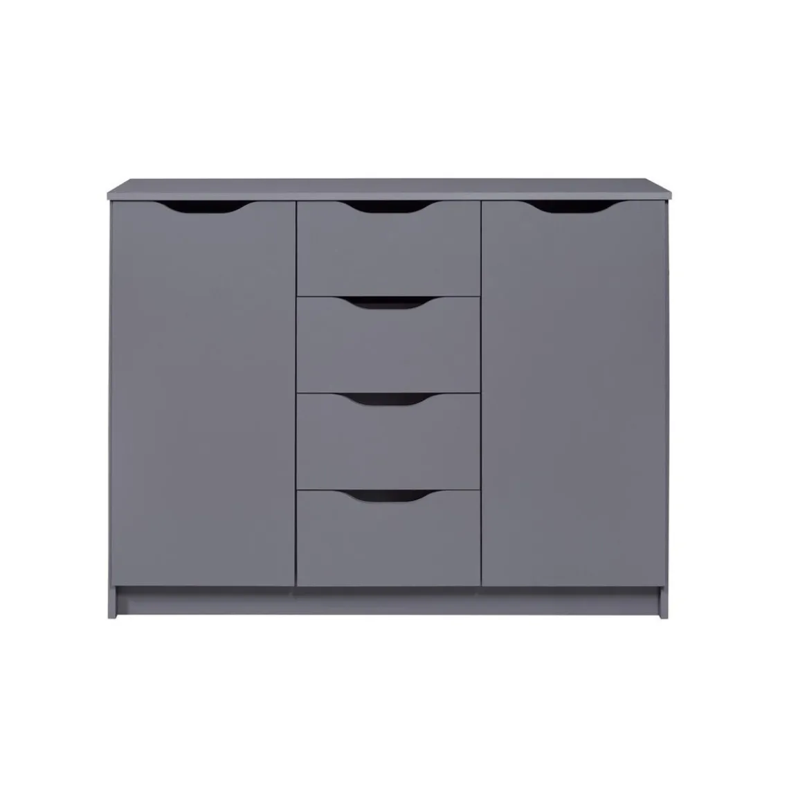3S. x Home Commode SILENZIA 2 portes & 4 tiroirs gris Outlet