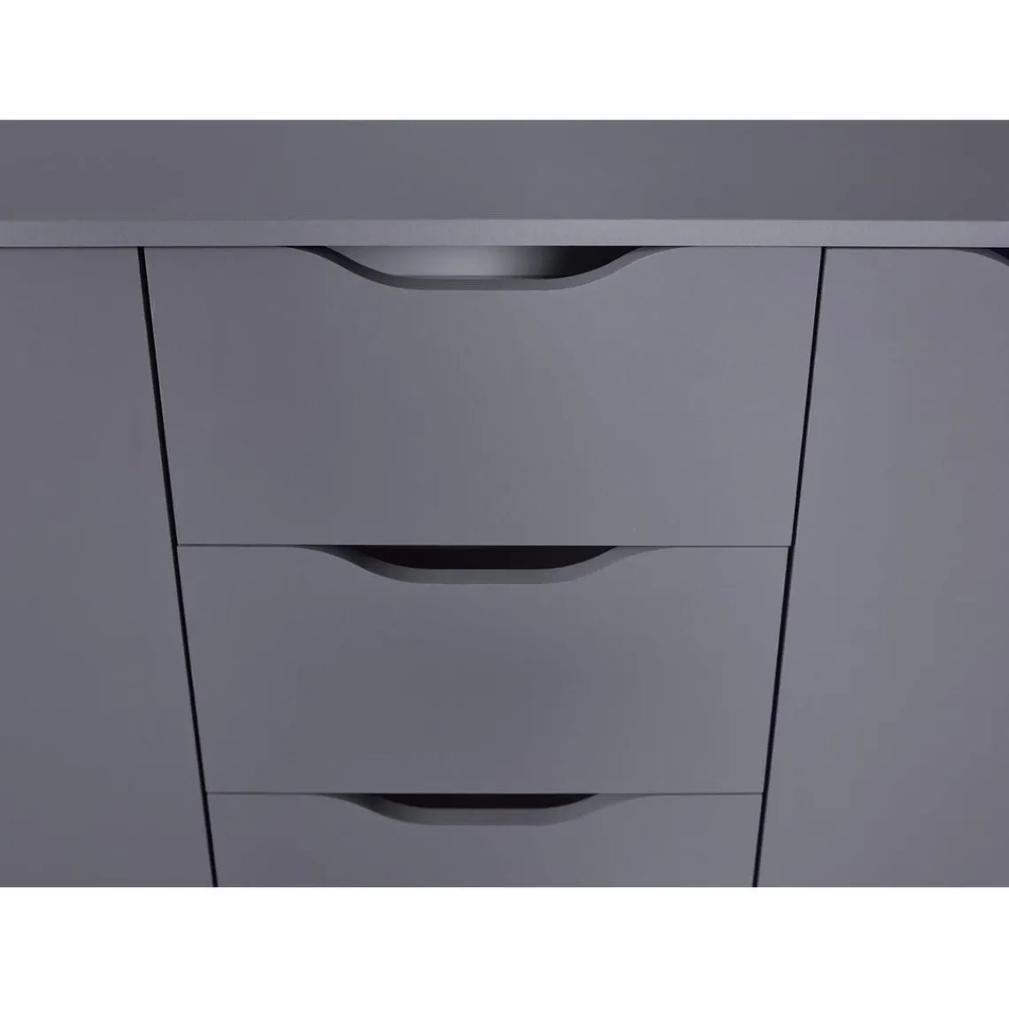 3S. x Home Commode SILENZIA 2 portes & 4 tiroirs gris Outlet