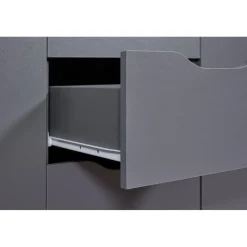 3S. x Home Commode SILENZIA 2 portes & 4 tiroirs gris Outlet