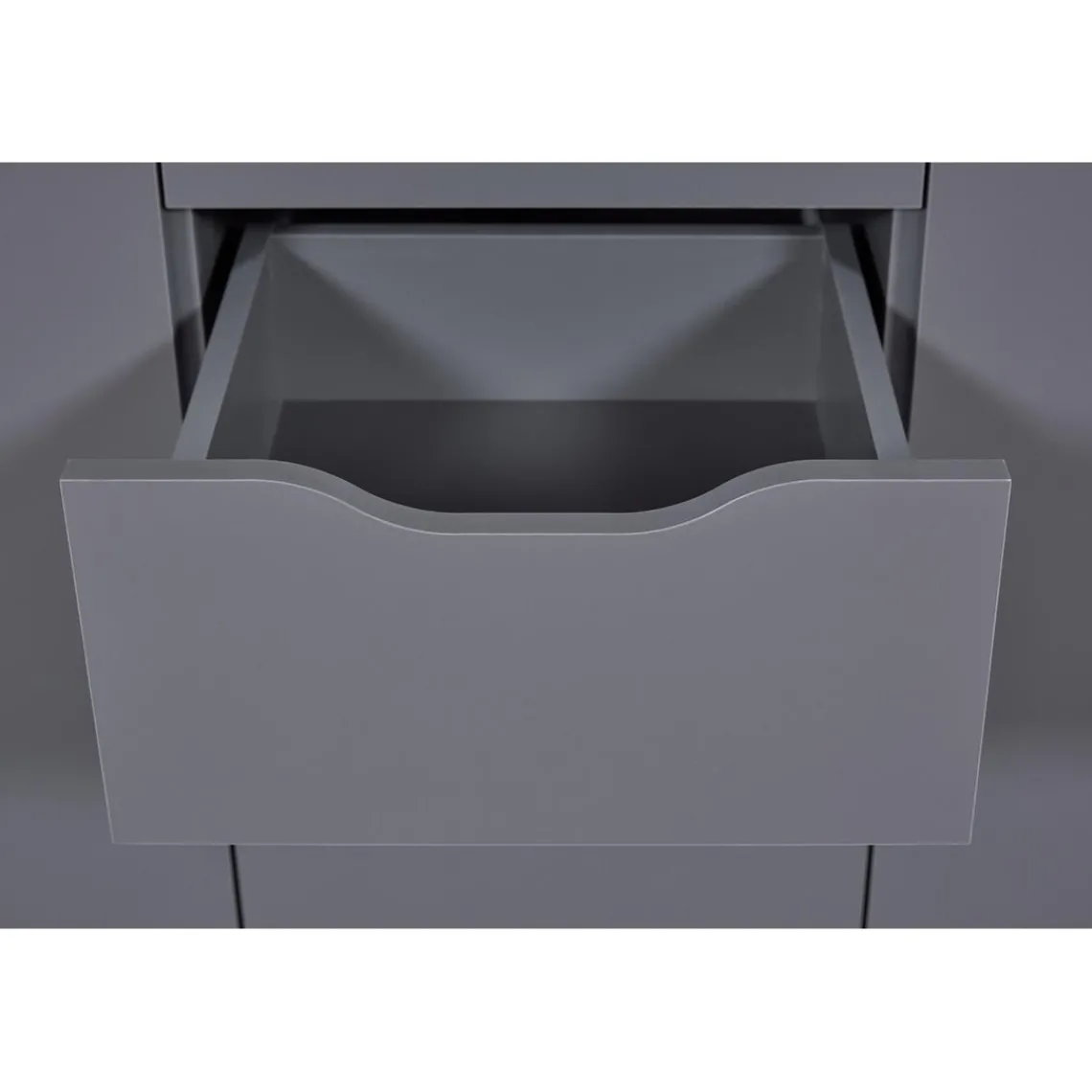 3S. x Home Commode SILENZIA 2 portes & 4 tiroirs gris Outlet