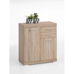 3S. x Home Comode avec 2 portes et 2 tiroiris BRISTOL 2 naturel Sale