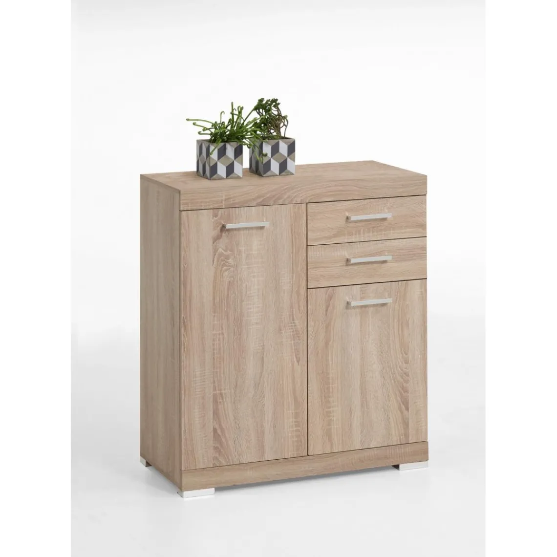 3S. x Home Comode avec 2 portes et 2 tiroiris BRISTOL 2 naturel Sale