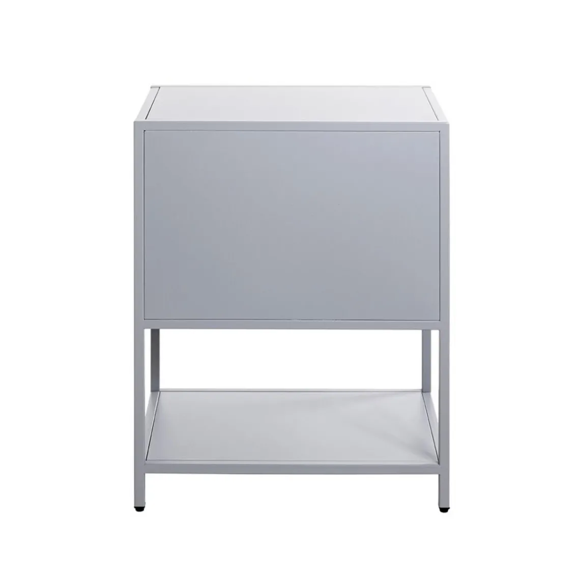 3S. x Home Console 1 porte et 1 étagère en métal gris Best