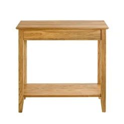 3S. x Home Console 1 tiroir et 1 etagère bois de chêne New
