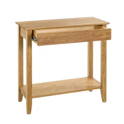 3S. x Home Console 1 tiroir et 1 etagère bois de chêne New