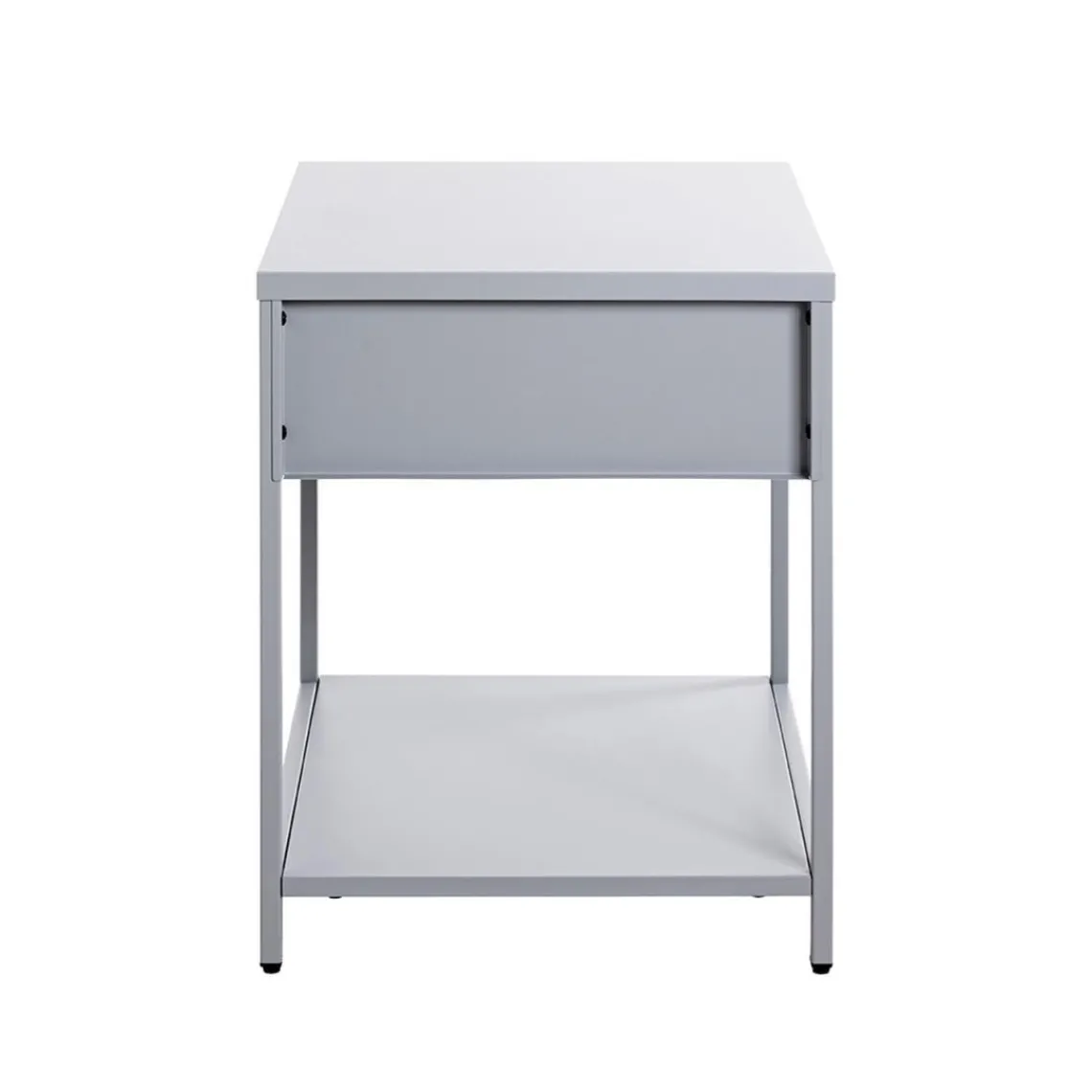 3S. x Home Console 1 tiroir et 1 etagère en métal gris Hot