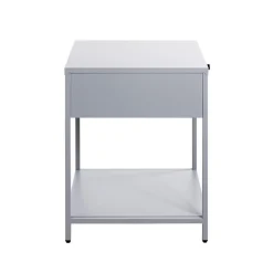 3S. x Home Console 1 tiroir et 1 etagère en métal gris Hot