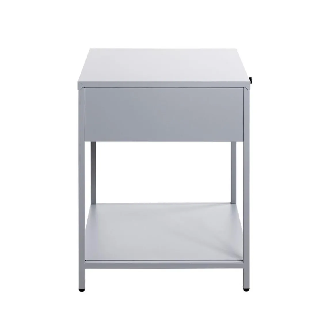 3S. x Home Console 1 tiroir et 1 etagère en métal gris Hot