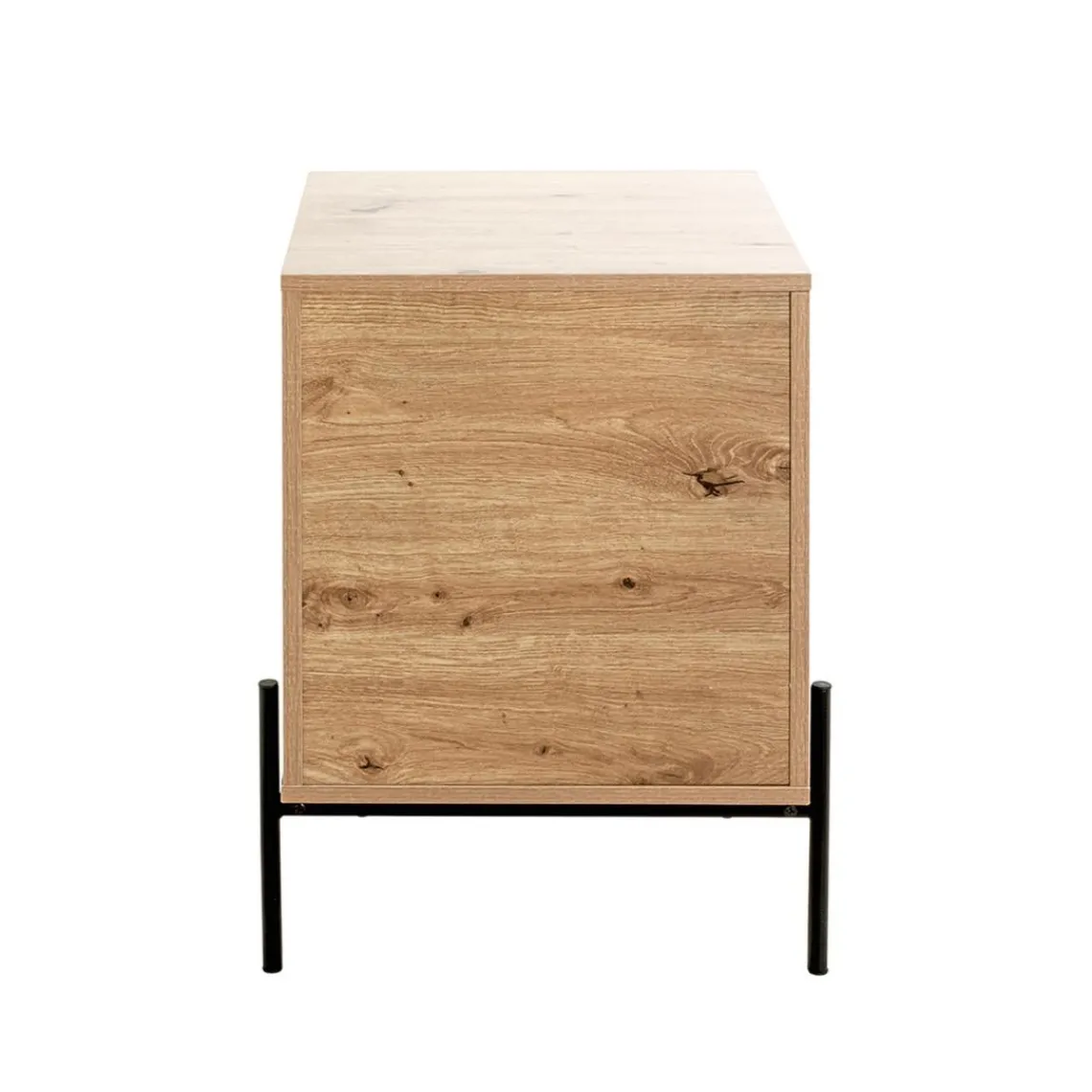 3S. x Home Console 1 tiroir et 1 étagère décor chêne Clearance