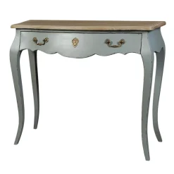 3S. x Home Console 1 Tiroir Grise et Marron en Acajou ANYA Discount