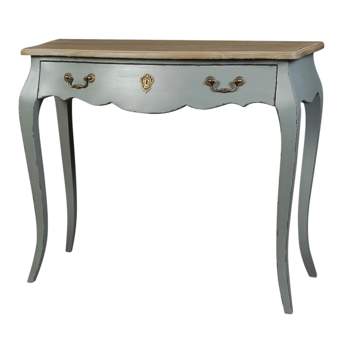 3S. x Home Console 1 Tiroir Grise et Marron en Acajou ANYA Discount