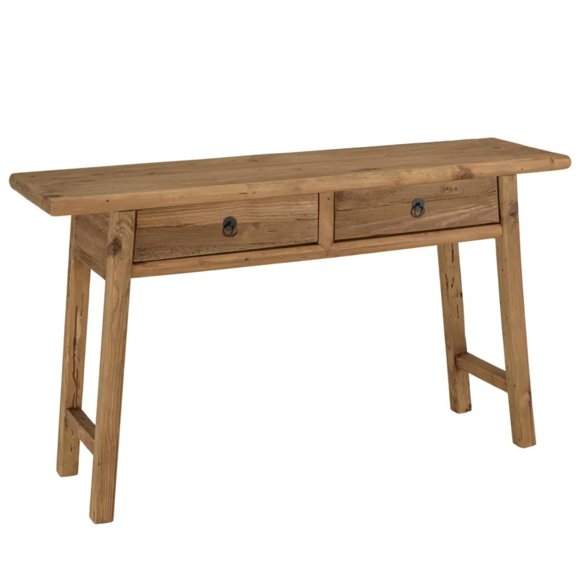 Macabane Console 2 tiroirs bois pin recyclé SANDY Hot