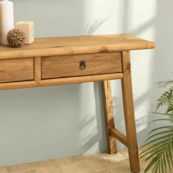 Macabane Console 2 tiroirs bois pin recyclé SANDY Hot