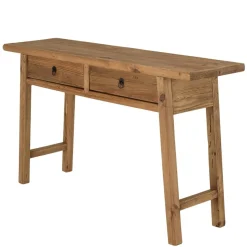 Macabane Console 2 tiroirs bois pin recyclé SANDY Hot