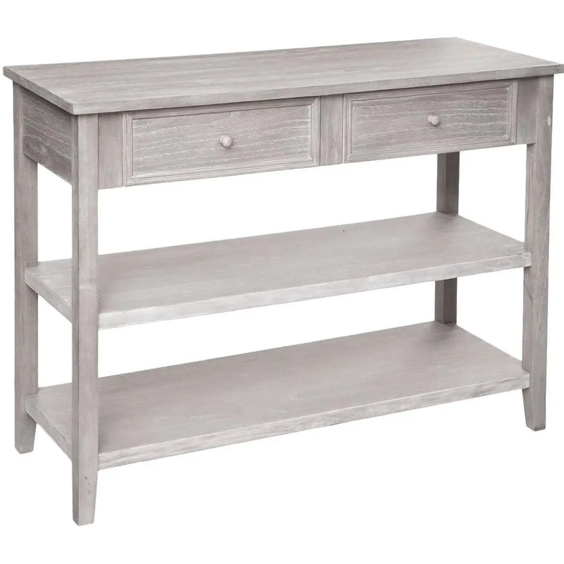 3S. x Home Console 2 Tiroirs Charme NAT Grand Modèle Beige