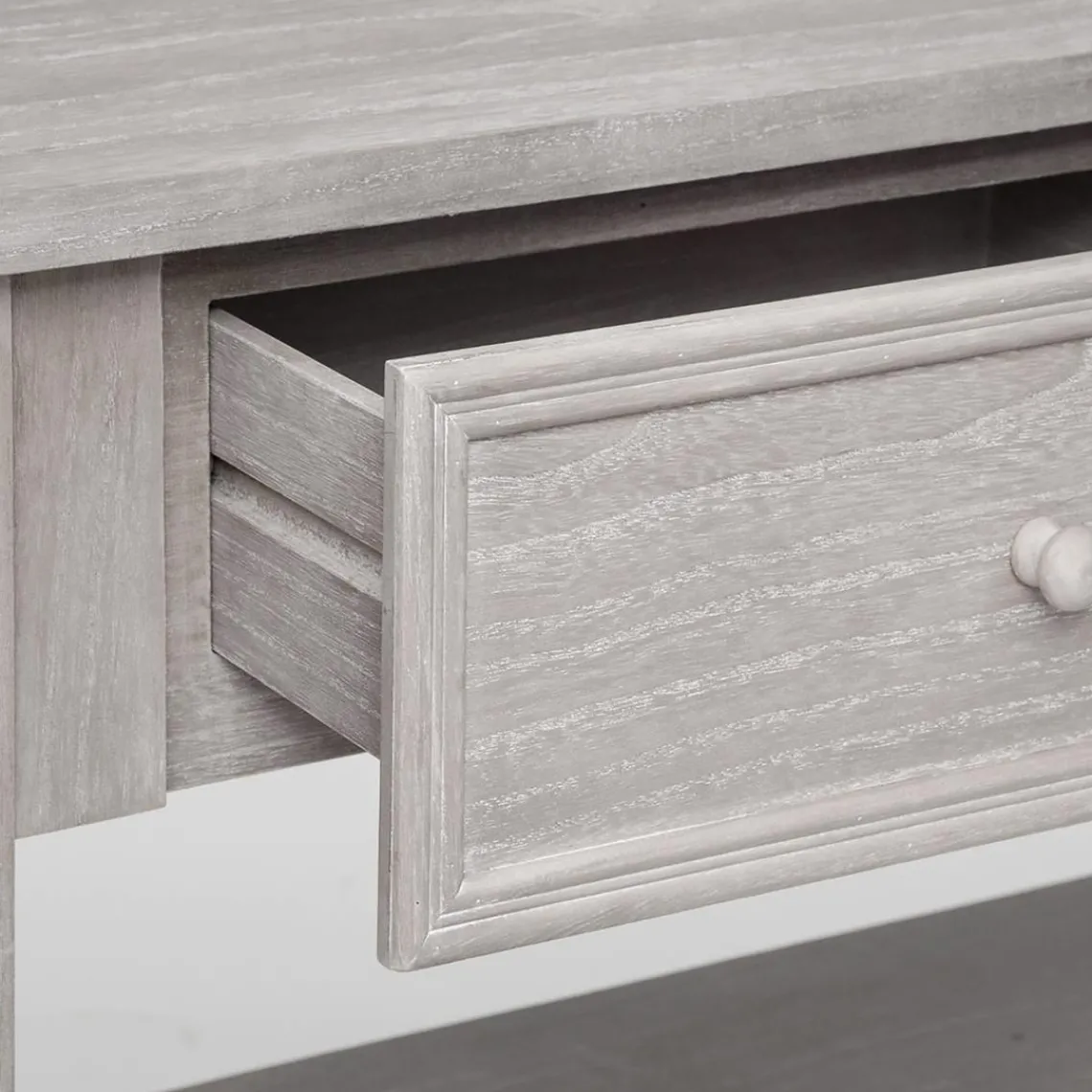 3S. x Home Console 2 Tiroirs Charme NAT Grand Modèle Beige