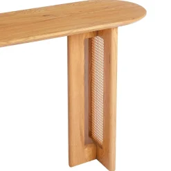 3S. x Home Console avec cannage Bohemia Chêne clair et Rotin Sale